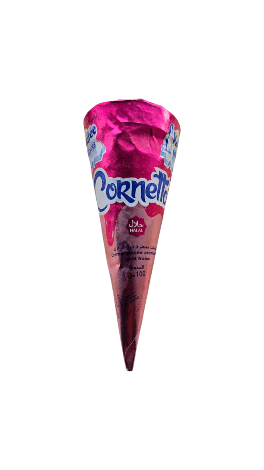 CORNETTO – Crème Glacée Goût Fraise